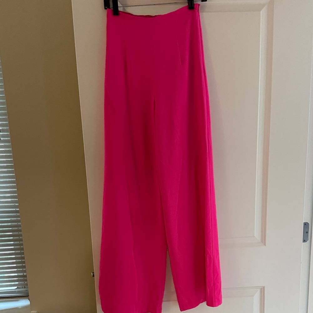 DO+BE Fuchsia High-Waist Trousers